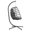 Hanging Egg Chair With Stand Rattan Garden Balcony Swing Egg Hammock In/Outdoor