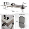 Pilates Reformer Stretch Machine - Foldable Home Gym Equipment (Beige)