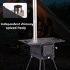 Portable Wood Burning Cooking Stove Camping Bell Tent Heating Stove With Pipe
