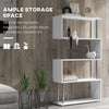 Wooden Storage Display Unit Bookshelf Bookcase Dividers S Shaped White
