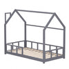Tree House Design Kids Bed Frame Grey Canopy Bedroom Bedstead Boys Girls Wooden