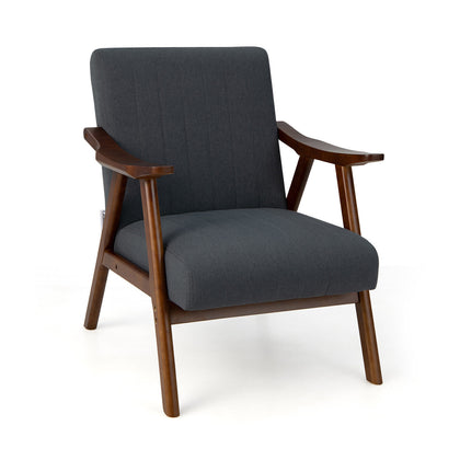 Modern Accent Chair Fabric Upholstered Lounge Chair Leisure Chair w/Cushions