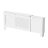 Radiator Cover Diamond Style Adjustable White MDF Easy Installation Modern