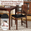 Folding Dining Chairs Set of 2 Foldable Upholstered Kitchen Chairs
