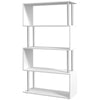 Wooden Storage Display Unit Bookshelf Bookcase Dividers S Shaped White