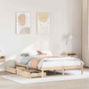 Bed Frame with Drawers 140x190 Solid Wood Pine U0G0