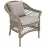 Palermo 6 Seater Rattan Effect Patio Set 8pc Complete w/Parasol & Back Cushions!