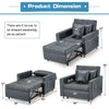Convertible Sofa Bed 3-in-1 Pull out Arm Chair Folding Recliner Sleeper