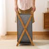 S/M/L Collapsible Fabric Laundry Hamper Foldable Clothes Bag Washing Bin Baskets