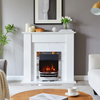 Fireplace Mantel Surround Traditional Oak Veneer Frame Wall Mount Decorative