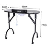 Foldable Wheeled Manicure Nail Table Beauty Salon Portable Technician Work Desk