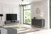 180cm TV Unit I Sideboard Cabinet I Cupboard TV Stand I Grey Gold Carved Doors