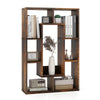 7-Cube Bookcase Wooden Storage Geometric Bookshelf Corner Decorative Display