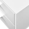 White Bedside Table 2 Drawers Nightstand Cabinet Wood Legs Side Table