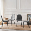 2/4/6 Dining Chairs Set Velvet Faux Suede Leather Padded Seat Metal Leg Grey New