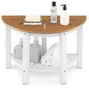 Semicircular Shower Bench 2-Tier Bath Bench Seat Bathroom Inside Shower Stool