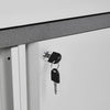 2 Door 1 Drawer Mobile Office Filing Cabinet Metal File Paper Storage Cupboard
