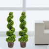 2X Realistic Potted Topiary Trees Artificial Boxwood Fake Grass Plant Tree Ball