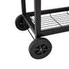 Portable Half Open Drum Barrel Barbecue w/Adjustable Grills&Shelf&Wheels&Handle
