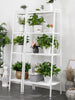 Industrial 4-Tier Storage Shelves Ladder Bookshelf Metal Frame Bookcase Display