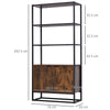 Storage Cabinet w/ 3 Open Shelves Cupboard Tall Organizer for Livingroom Bedroom