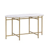 Kitchen Table Set Dining Table and 6 Chairs Set in Marble Effect Space Saving
