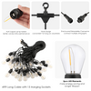 99FT Festoon String Lights Outdoor Garden Globe 30 LED Bulbs Mains Powered
