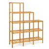 5-Tier Bamboo Plant Holder Stand Plant Shelf Storage Organizer Display Rack