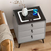 Smart Bedside Table with Light Phone Charging Modern Bedroom Furniture Drawers
