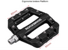 ROCKBROS Bike Pedals Nylon Fiber 9/16" Cycling Wide PlatformFlat Pedals 24-2-552