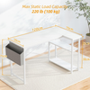 L-Shaped Corner Desk 120x70cm Computer Desk with Storage Shelves Workstation