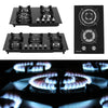 2/4/5 Burner Tempered Glass Built-In Cooktop Stove LPG Gas Hob Caravan RV Cooker
