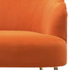 Upholstered Scalloped Velvet Matte Armchair Lounge Chair Oyster Back Sofa Nordic