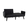 164 CM Convertible Futon Sofa Bed Couch Loveseat W/Backrests Black