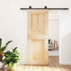 Sliding Door with Hardware Set 80x210 Solid Wood Pine I0R7
