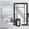 Large Window Style Mirror Garden Wall Mirror Metal Rectangle Indoor Outdoor