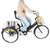24" Tricycle 3 Wheel 7-Speed Adult Bicycle Tricycle Trike Bike with Basket NEW!