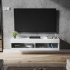 130cm Wall Mounted TV Unit Cabinet Floating TV Stand High Gloss With LED Lights