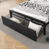 Double Bed Frame Industrial Metal Platform Bed with Headboard & Drawers Storage