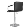Upholstered Swivel Bar Stool Set of 2 Counter Chairs Armchairs Height Adjustable