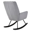 Modern Rocking Chair Upholstered Fabric Leisure Armchair High Wing Back Rocker