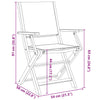 Folding Garden Chairs 8 pcs Green Fabric and Solid Wood T8D2