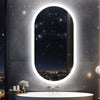 Large Oval LED Backlit Bathroom Mirror Defog Wall Vanity Mirror Washroom Bedroom