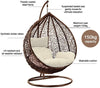 Rattan Effect Garden Hanging Egg Swing Chair Patio Hammock with Cushion Relaxing