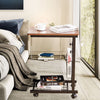 Mobile Sofa Side End Tables Coffee Tray Bed Living Couch Console Stand Desk Unit