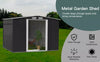 Metal Garden Storage Shed 6 x 8FT Outdoor Garden Storage Box with Base Frame