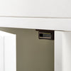 Bathroom Cabinet Floor Storage w/ 2 Sliding Doors Cupboard White 4 Wheels