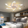 LED Ceiling Fan Light Dimmable Living Room Chandelier Lamp With Remote Control