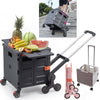 Folding Shopping Trolley Box 55L Camping Picnic Boot Cart Storage Stair Climbing