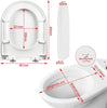 Toilet Seat Universal Soft Close Heavy Duty Bathroom Toilet Lid Cover w/ Fitting